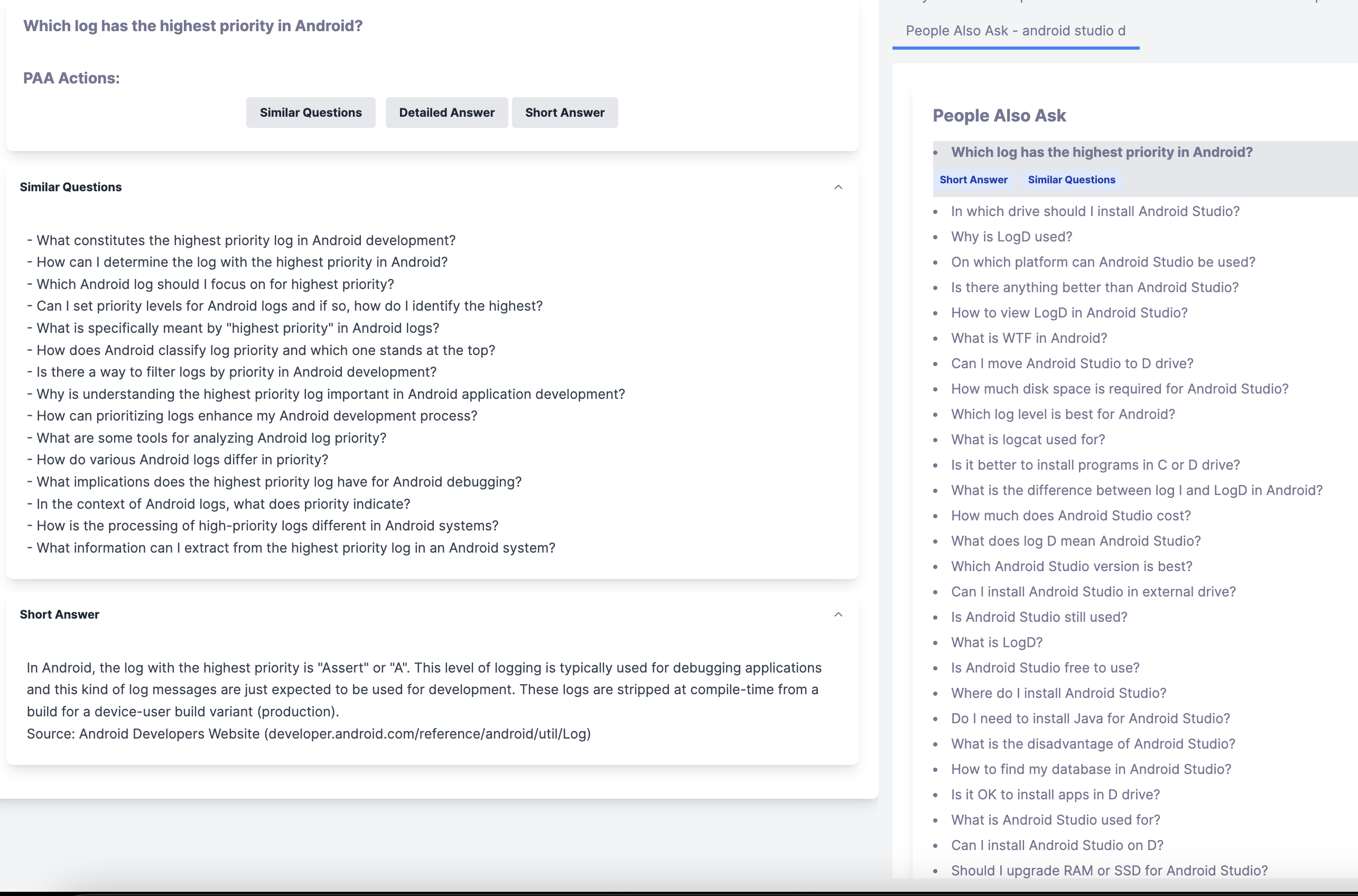 PAA AI Answers example PAA AI Answers example